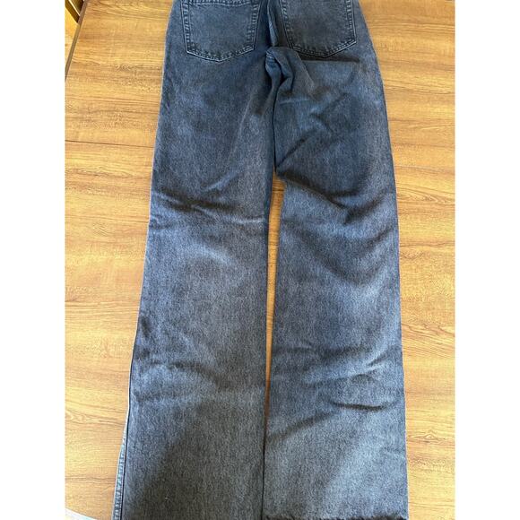 Redone Women's Denim Jeans 90s High Rise Loose Black Button Fly Size 26 - Picture 9 of 9